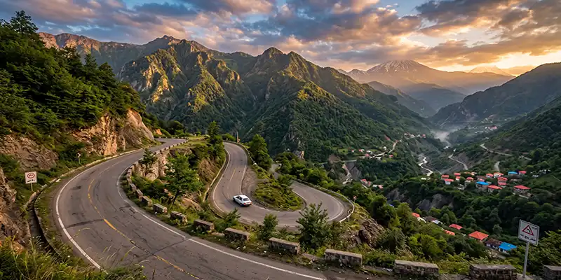 آخرین قوانین رانندگی در ایران چیست؟ (چگونه جریمه نشویم؟) 3 تردد در جاده های باریک کوهستانی