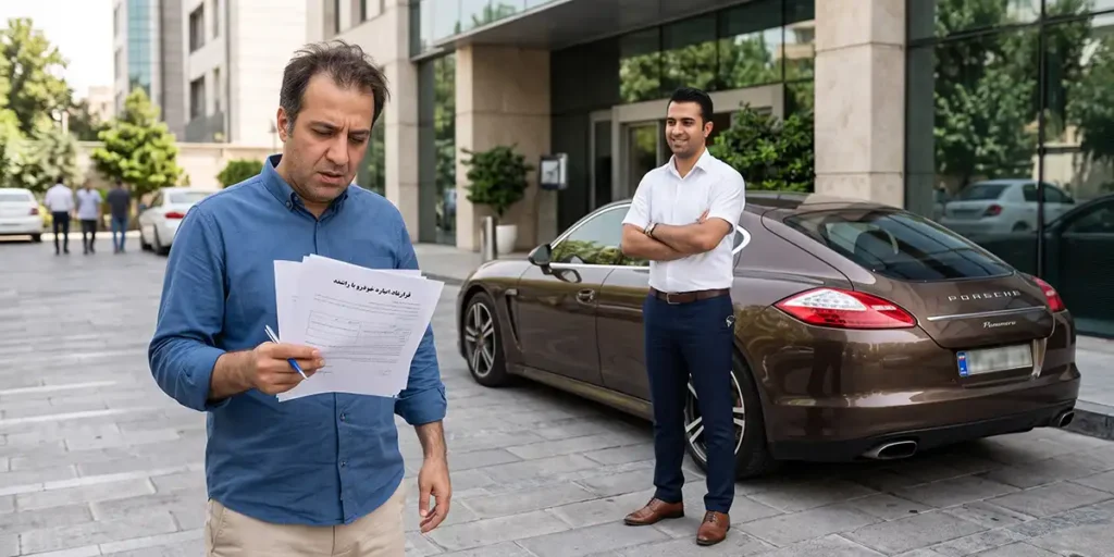 نمونه قرارداد اجاره خودرو با راننده
