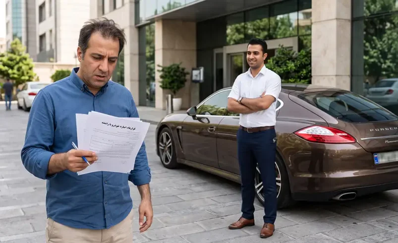 نمونه قرارداد اجاره خودرو با راننده